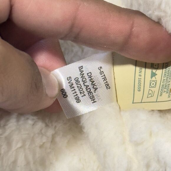 7 For All Mankind Bomber Jacket With Sherpa Lining 18 Months Snap Buttons Blue - Picture 9 of 13